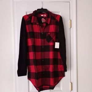NWT Make and Model Buffalo Plaid Nightshirt LARGE